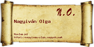 Nagyiván Olga névjegykártya